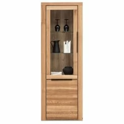 Vitrine - Eiche - Teilmassiv - 70 Cm Breit