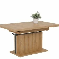 Couchtisch - Alteiche - Höhenverstellbar - Ausziehbar