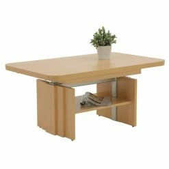 Couchtisch - Buche - Höhenverstellbar - Ausziehbar