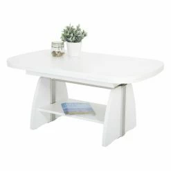 Couchtisch - Weiß - Ausziehbar - 107-156 Cm