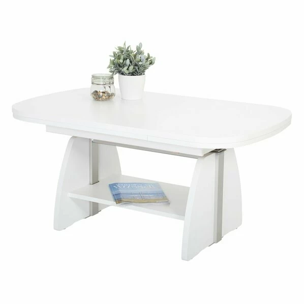 Couchtisch - Weiß - Ausziehbar - 107-156 Cm 3 Couchtisch - Weiß - Ausziehbar - 107-156 Cm