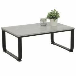 Couchtisch - Schwarz - Marmoroptik - 90 Cm