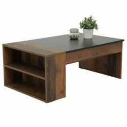 Couchtisch - Oldwood - Schwarz - Mit Liftfunktion