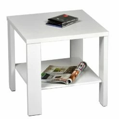 Couchtisch - Weiß - Holz - 50 Cm Breit