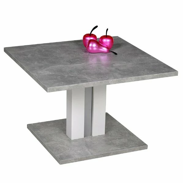 Couchtisch - Betonoptik-weiß - Holz - Höhenverstellbar 3 Couchtisch - Betonoptik-weiß - Holz - Höhenverstellbar