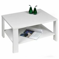 Couchtisch - Weiß - Holz - 80 Cm Breit