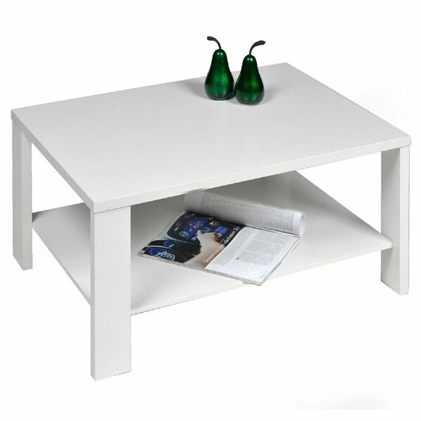 Couchtisch - Weiß - Holz - 80 Cm Breit 3 Couchtisch - Weiß - Holz - 80 Cm Breit