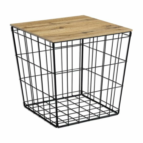 Beistelltisch - Eiche Dunkel-schwarz - Eckig 3 Beistelltisch - Eiche Dunkel-schwarz - Eckig