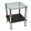 Beistelltisch - Glas - Silber-schwarz - 45 Cm Breit -Luca Bessoni shop 1015050101 1600Wx1600H 598Wx598H
