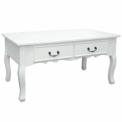 Couchtisch - Weiß - Mit Schubladen - 90 Cm Breit