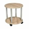 Beistelltisch - Sonoma Eiche - Auf Rollen - Rund -Luca Bessoni shop 1015160001 1600Wx1600H 598Wx598H
