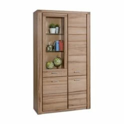 Vitrine - Kernbuche Teilmassiv - 110 Cm