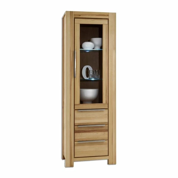 Vitrine - Kernbuche Massiv - 200 Cm 3 Vitrine - Kernbuche Massiv - 200 Cm