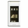 Luca Bessoni Hängevitrine ALASSIO - Weiß Hochglanz - Matera Dunkel - 55 Cm -Luca Bessoni shop 1016019500 1600Wx1600H 598Wx598H