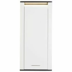 Luca Bessoni Hängeschrank ALASSIO - Weiß Hochglanz - Matera Dunkel - 55 Cm