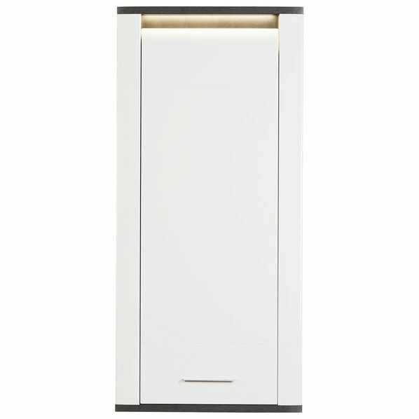 Luca Bessoni Hängeschrank ALASSIO - Weiß Hochglanz - Matera Dunkel - 55 Cm 3 Luca Bessoni Hängeschrank ALASSIO - Weiß Hochglanz - Matera Dunkel - 55 Cm