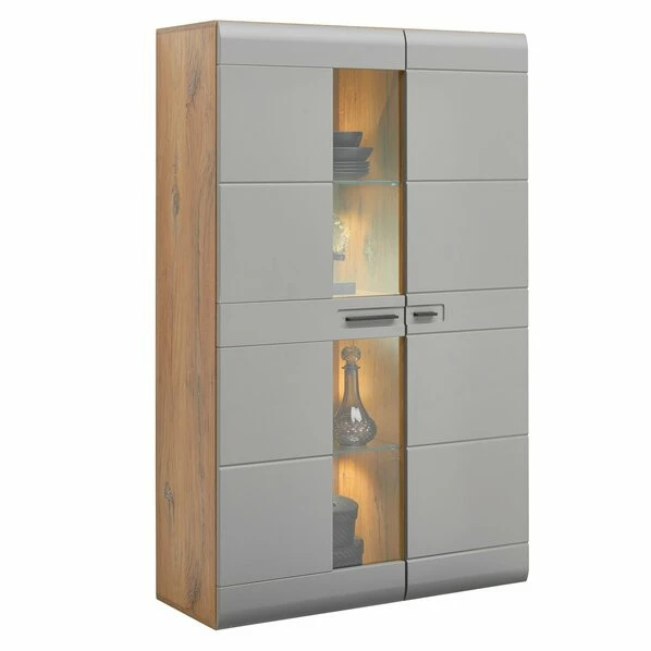 Luca Bessoni Highboardvitrine AURIS - Basalt-Flagstaff Eiche - 95 Cm 3 Luca Bessoni Highboardvitrine AURIS - Basalt-Flagstaff Eiche - 95 Cm