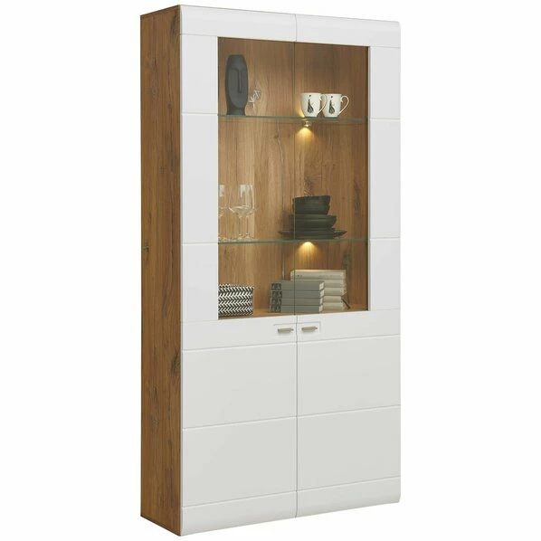 Luca Bessoni Vitrine AURIS - Alpinweiß Matt - Flagstaff Eiche - 100 Cm 3 Luca Bessoni Vitrine AURIS - Alpinweiß Matt - Flagstaff Eiche - 100 Cm