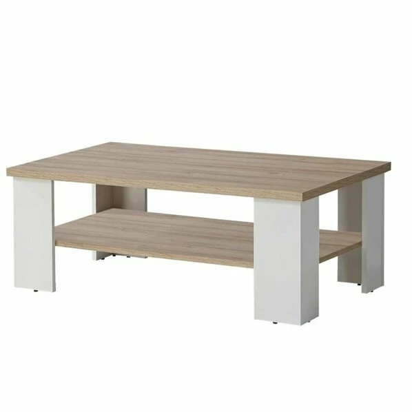 Couchtisch - Weiß Matt - Eiche Bianco - 107 Cm Breit 3 Couchtisch - Weiß Matt - Eiche Bianco - 107 Cm Breit