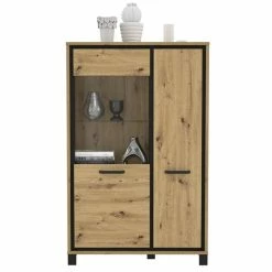 Highboardvitrine - Artisan Eiche - 101 Cm