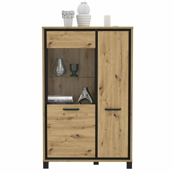 Highboardvitrine - Artisan Eiche - 101 Cm 3 Highboardvitrine - Artisan Eiche - 101 Cm