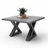 Couchtisch CARTAGENA - Akazie Grau-anthrazit - X-Gestell - 75x75 Cm -Luca Bessoni shop 1189002500 1600Wx1600H 598Wx598H