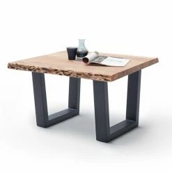 Couchtisch CARTAGENA - Akazie Natur-anthrazit - Trapez-Gestell - 110x70 Cm
