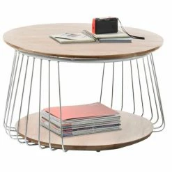 Couchtisch - Asteiche Massiv - Rund - 70 Cm