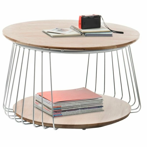 Couchtisch - Asteiche Massiv - Rund - 70 Cm 3 Couchtisch - Asteiche Massiv - Rund - 70 Cm