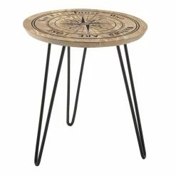 Beistelltisch - Mango Massivholz - Schwarz - 46 Cm