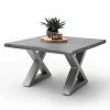 Couchtisch CARTAGENA - Akazie Grau-Edelstahl - X-Gestell - 75x75 Cm -Luca Bessoni shop 1189004800 1600Wx1600H 598Wx598H