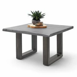 Couchtisch CARTAGENA - Akazie Grau-antikgrau - U-Gestell - 75x75 Cm
