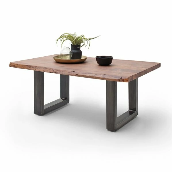 Couchtisch CARTAGENA - Akazie Walnuss-antikgrau - U-Gestell - 110x70 Cm 3 Couchtisch CARTAGENA - Akazie Walnuss-antikgrau - U-Gestell - 110x70 Cm