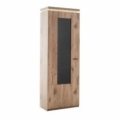 Standvitrine - Viking Oak - LED-Beleuchtung - 198 Cm