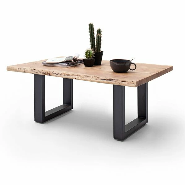 Couchtisch CARTAGENA - Akazie Natur-anthrazit - U-Gestell - 110x70 Cm 3 Couchtisch CARTAGENA - Akazie Natur-anthrazit - U-Gestell - 110x70 Cm