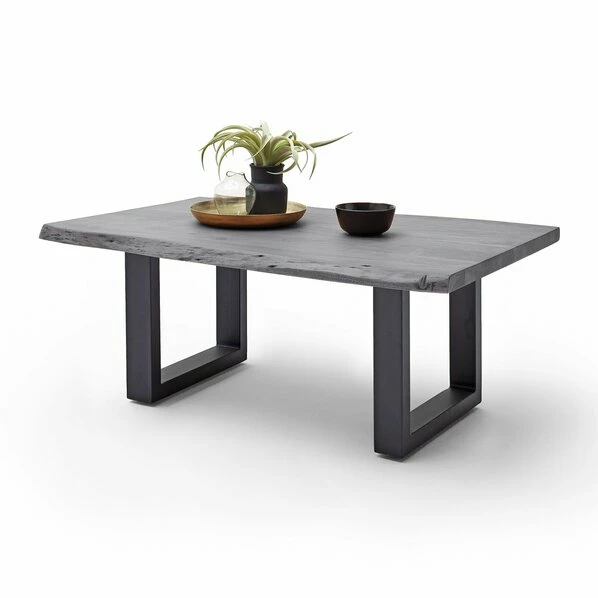 Couchtisch CARTAGENA - Akazie Grau-anthrazit - U-Gestell - 110x70 Cm 3 Couchtisch CARTAGENA - Akazie Grau-anthrazit - U-Gestell - 110x70 Cm