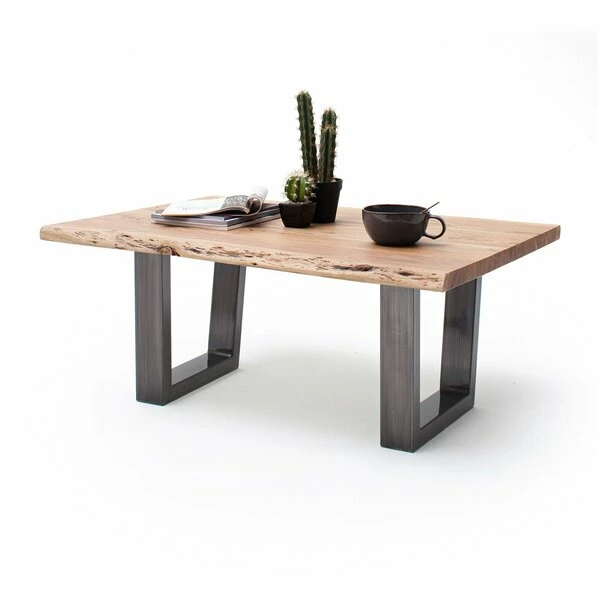 Couchtisch CARTAGENA - Akazie Natur-antikgrau - Trapez-Gestell - 110x70 Cm 3 Couchtisch CARTAGENA - Akazie Natur-antikgrau - Trapez-Gestell - 110x70 Cm