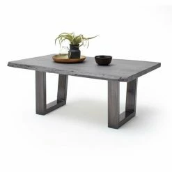 Couchtisch CARTAGENA - Akazie Grau-antikgrau - Trapez-Gestell - 110x70 Cm