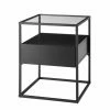 Beistelltisch - Schwarz - Glasplatte - Mit Schubkasten 2 Beistelltisch - Schwarz - Glasplatte - Mit Schubkasten -Luca Bessoni shop 1189011700 1600Wx1600H 598Wx598H