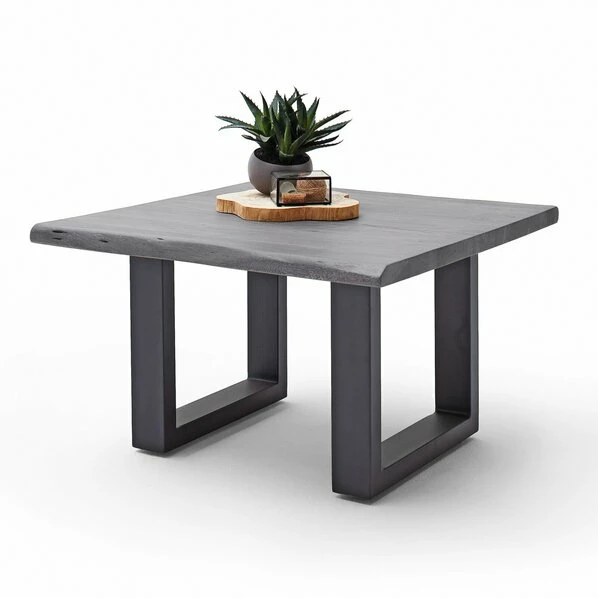 Couchtisch CARTAGENA - Akazie Grau-anthrazit - U-Gestell - 75x75 Cm 3 Couchtisch CARTAGENA - Akazie Grau-anthrazit - U-Gestell - 75x75 Cm