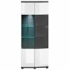 Highboardvitrine - Weiß Hochglanz - Anthrazit - 163 Cm -Luca Bessoni shop 1256000700 1600Wx1600H 598Wx598H