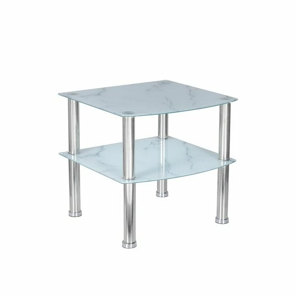 Beistelltisch - Weiß - Marmoreffekt - 45 Cm 3 Beistelltisch - Weiß - Marmoreffekt - 45 Cm