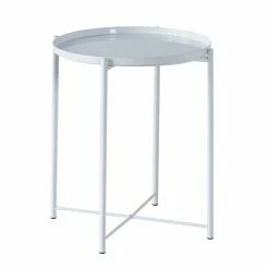 Beistelltisch - Weiß - Pulverbeschichtet - 42 Cm