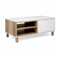 Couchtisch MENORCA - Weiß-Old Style Hell - Eine Klappe - 110 Cm