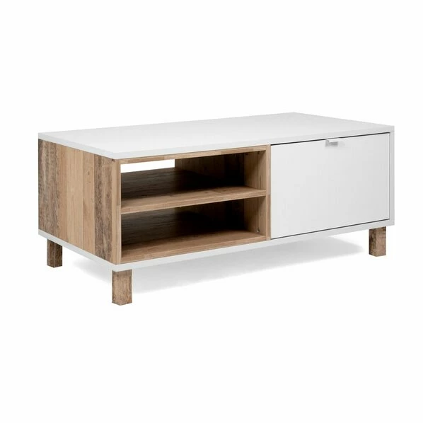 Couchtisch MENORCA - Weiß-Old Style Hell - Eine Klappe - 110 Cm 3 Couchtisch MENORCA - Weiß-Old Style Hell - Eine Klappe - 110 Cm