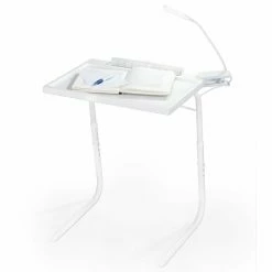 MAXXMEE Beistelltisch - Weiß - Mit Klemmlampe