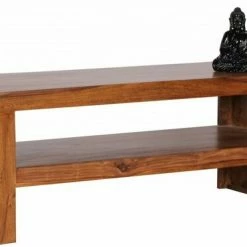 Couchtisch - Braun Gebeizt - Sheesham Massiv - 110 Cm Breit