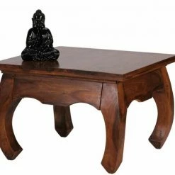 Couchtisch - Sheesham Massiv Gebeizt - 60x60 Cm