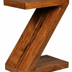 Beistelltisch - Braun Gebeizt - Sheesham Massiv - 44 Cm Breit