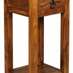 Telefontisch - Sheesham Massiv Gebeizt - Mit Schublade